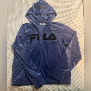 Fila Soft Blue Velour Jacket